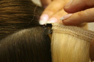 Clip in hair extensions maintaining