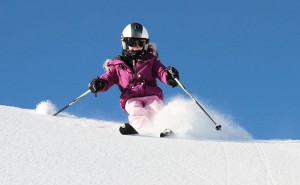 kid skiing