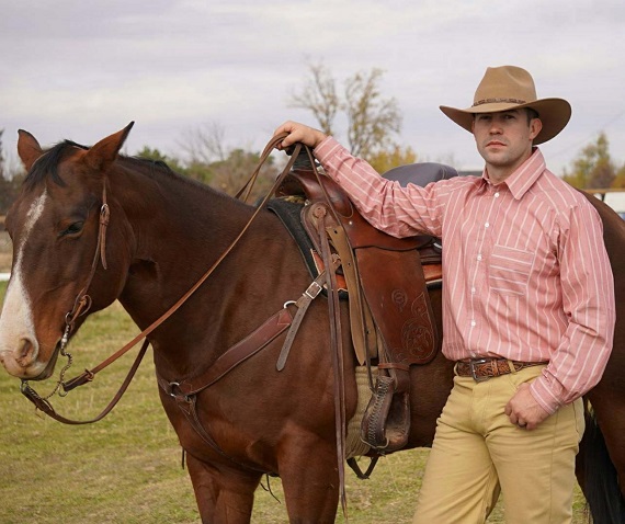 men with horse and cowboy style
