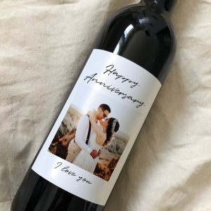 personalized wine label ona a wine