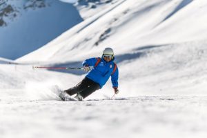 a man skiing