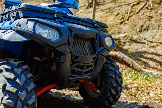 close up of utv bike