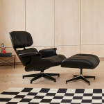 Eames® Lounge Leather Chair and Ottoman - Classic Size - Plant Based Leather