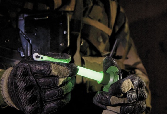 person using chemlight