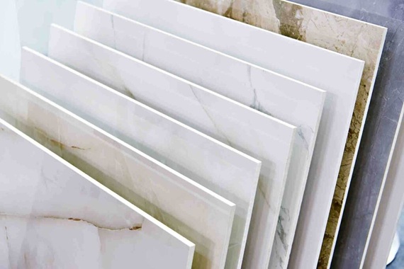 various types of porcelain tiles